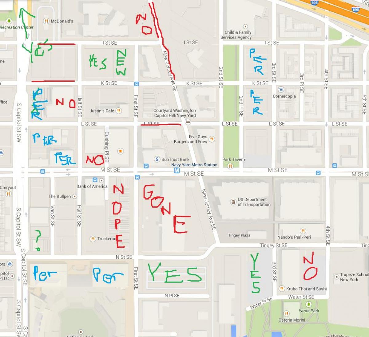 гандыкапы карта Вашынгтона паркоўка