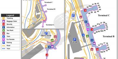 Вашынгтон, Нацыянальны аэрапорт карта
