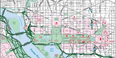 Вашынгтон карта ў цэнтры горада