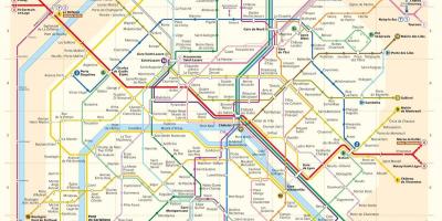 Вашынгтон акруга Калумбія карта метро з вуліцамі
