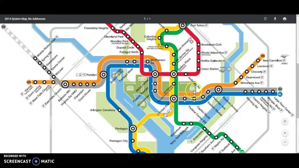 метро DC картай праезду 