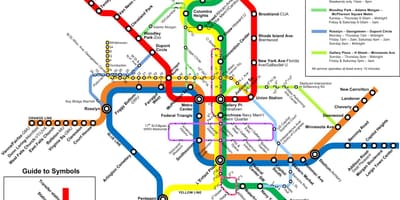 Вашынгтон метро аўтобус карты