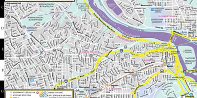 Карта вуліц Вашынгтона