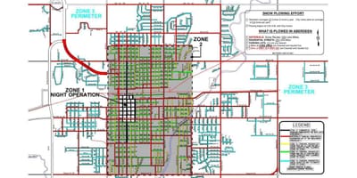 Карта зоны 3 парковачных пастаяннага току