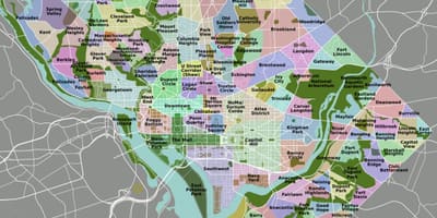 Карта DC і ваколіцах
