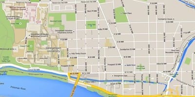 Карта Джорджтаўна, Вашынгтон, акруга Калумбія