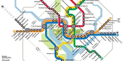 Вашынгтон DC метро чыгуначны карта