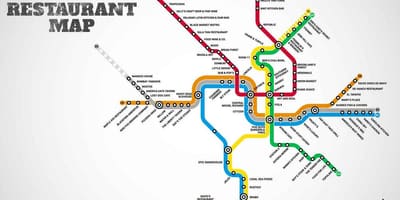 Карта Вашынгтона рэстаранаў пастаяннага току 
