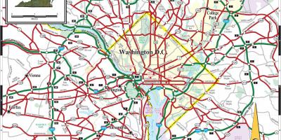 Вашынгтон, акруга Калумбія метро Вуліца накладання на карту